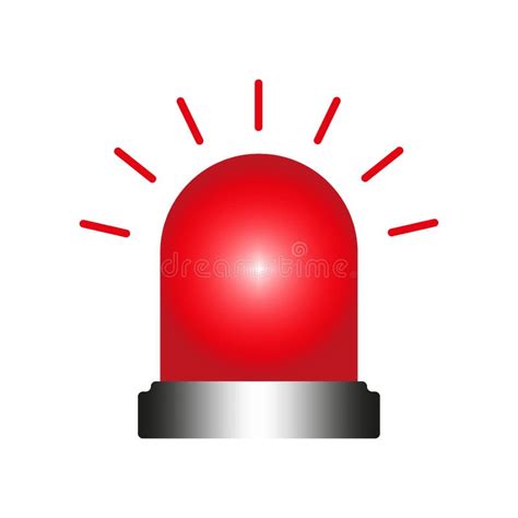 Red Flashing Light. Emergency Symbol. Police Flasher. Vector ...