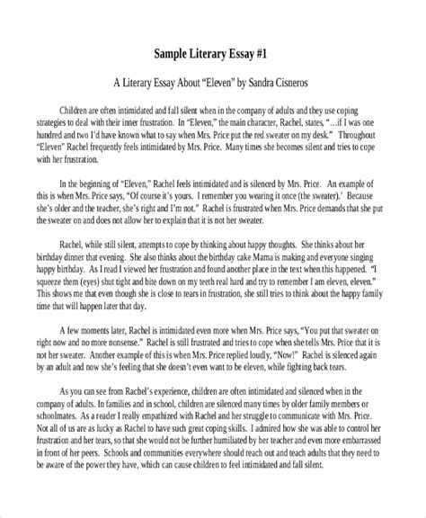 Literary Essay - 7+ Examples, Format, How to Write, Pdf