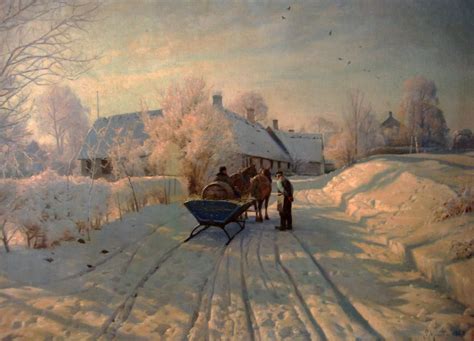 Peder Mork Mønsted | Plein air / Genre painter | Part. 5 | Winter landscape painting, Winter ...