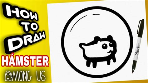 HOW TO DRAW AMONG US HAMSTER | PET | AMONG US DRAWINGS | como dibujar al hamster de among us