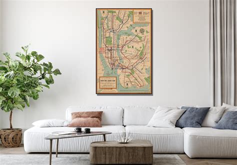 New York City Subway System Map Poster or Canvas Print NYC Subway Map ...