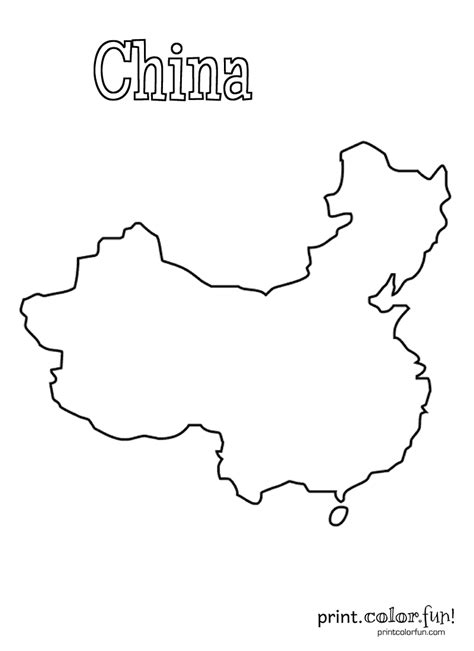 Map of China | Print. Color. Fun! Free printables, coloring pages ...