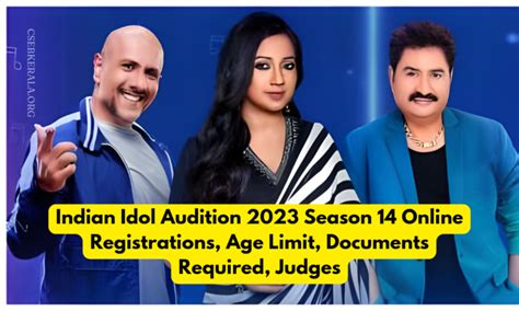 Indian Idol Audition 2023 Season 14 Online Registration, Age Limit ...