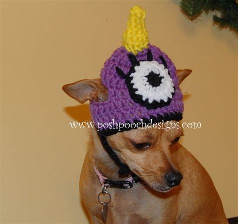 Instant Download Crochet Pattern Dog hat One eyed One | Etsy