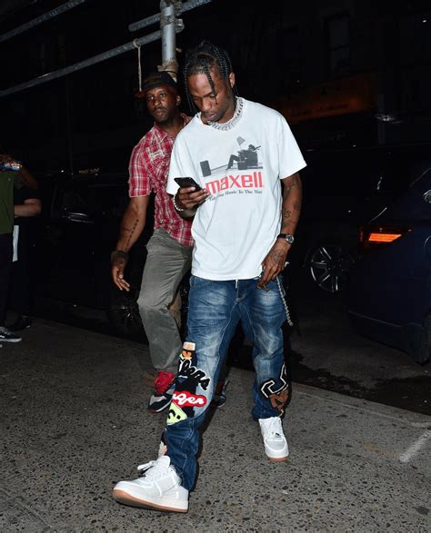 Travis Scott in the Travis Scott x Nike Air Force 1 Low | Travis scott outfits, Travis scott ...