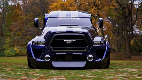 Our Digital Rendering Turns The Ford Mustang Into The Semi-Truck We ...