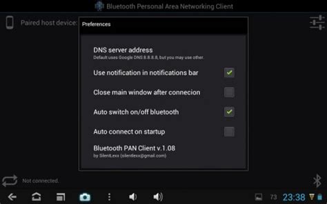 Скачать Bluetooth PAN 1.14 для Android