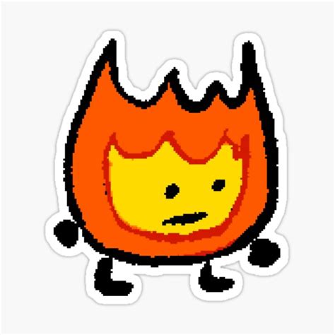 "BFDI Firey" Sticker for Sale by MsBonnie | Redbubble