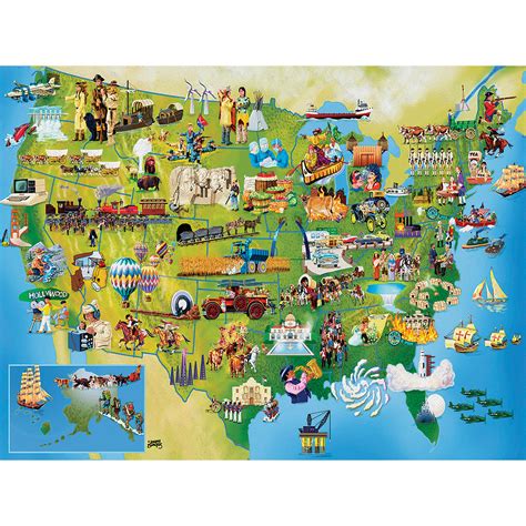 U.S. History Map 500 Piece Jigsaw Puzzle | Bits and Pieces