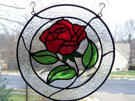 Stained glass rose for Grandma Geri | Stained glass rose, Stained glass ...