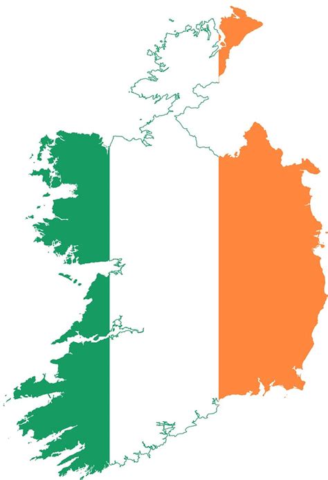 Printable Ireland Map Flag – Free download and print for you.