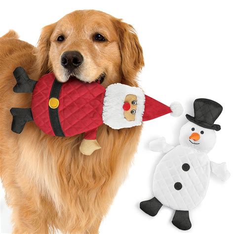 Chew Resistant Christmas Holiday Dog Toys, 2 Pc | Collections Etc.