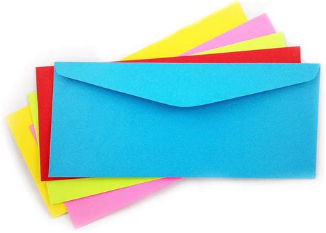 Amazon.com : EnDoc #10 Multi Color Envelopes - 24lb Paper Colored envelopes Letter Size for ...