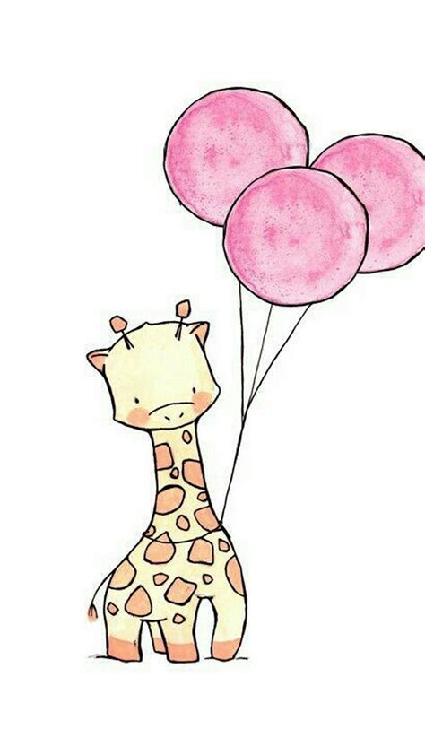 Giraffe Wallpaper Cartoon iPhone | Cute drawings, Giraffe drawing, Baby art