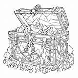 Download Treasure Chest Coloring Page With Rocks And Gems  sketch template