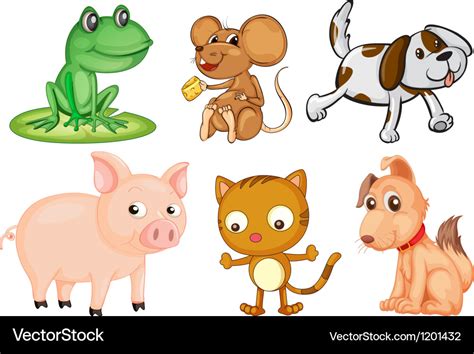 Different kinds of land animals Royalty Free Vector Image