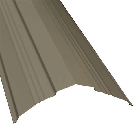 Metal Sales 14 in. Universal Ridge Flashing in Charcoal-4202317 - The Home Depot