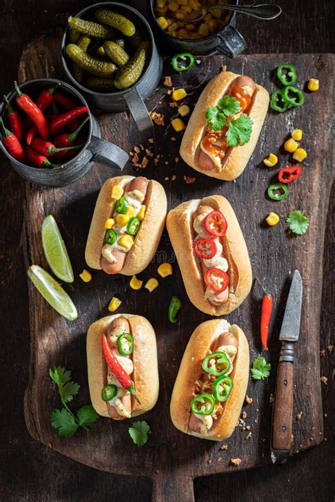 Delicious Mini Hot Dogs As a Quick Appetizers Stock Photo - Image of ...