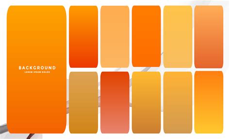 Bright orange autumn color gradients set 13320164 Vector Art at Vecteezy