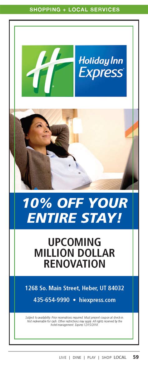 10% OFF Your Entire Stay – Holiday Inn Express – Heber Valley Guide