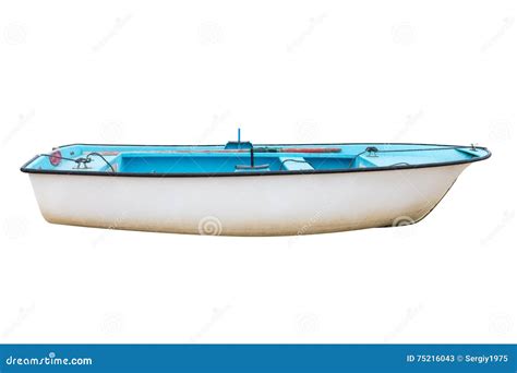 Fishing Boat Isolated On White Background Stock Image - Image of landscape, scene: 75216043