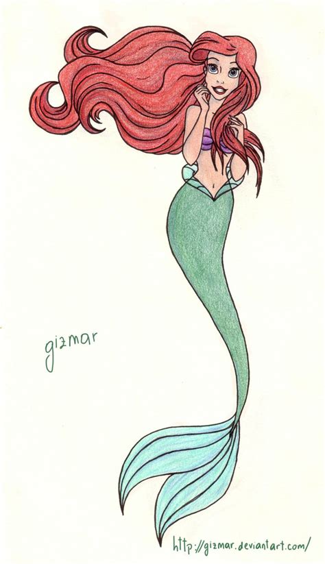 View 17 Disney Princess Ariel Drawing With Colour - pointiconicbox