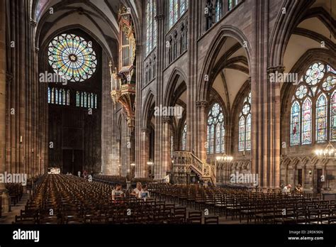 interior of Strasbourg cathedral, Strasbourg, Alsace, France Stock ...