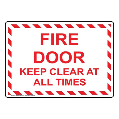 Enter / Exit Fire Exit Sign - Fire Door Keep Clear At All Times