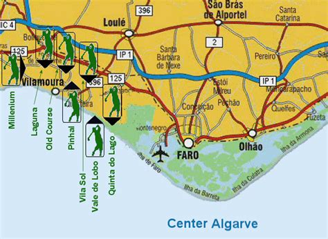 Algarve Tourist Guide - Golfcourses (centre)