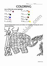 Coloring ESL sketch template