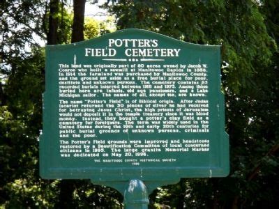 Potter's Field Cemetery Historical Marker