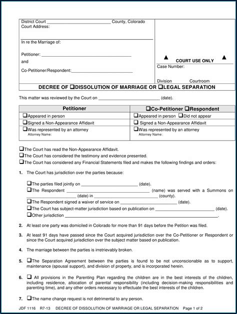 Colorado Divorce Court Forms - Form : Resume Examples #qeYzJMaWY8