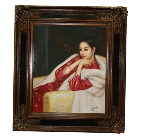 Chinese Oil Painting on Canvas - Mary Kay's Furniture