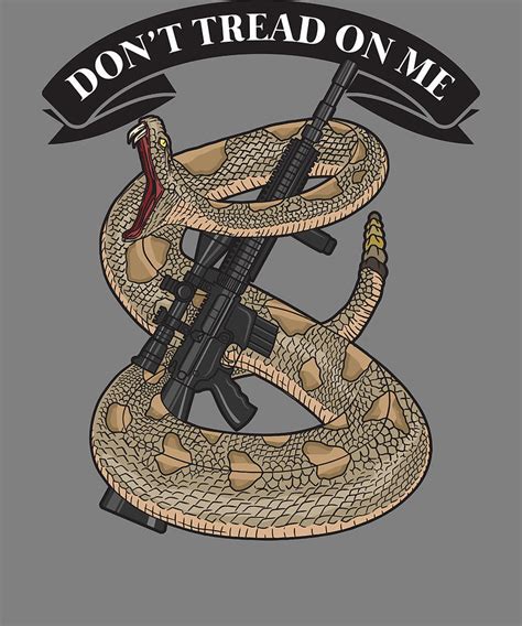 2nd Amendment Dont Tread on Me Snake Second Amendment Digital Art by Stacy McCafferty - Fine Art ...