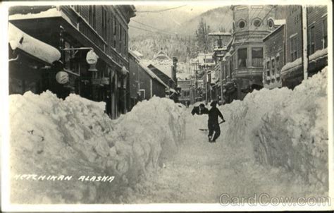 Winter Street Scene Ketchikan, AK