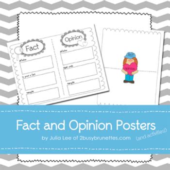 Fact and Opinion Posters by Julia Lee | Teachers Pay Teachers