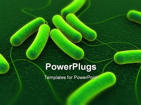 PowerPoint Template: Close-up of bacteria sample in background (2741)