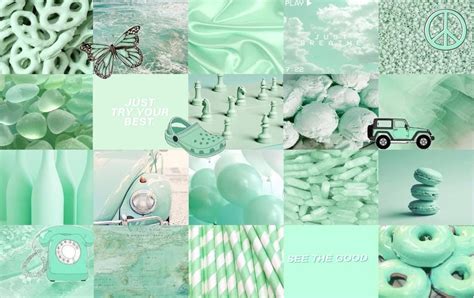 Green Aesthetic Collage Wallpapers - Wallpaper Cave