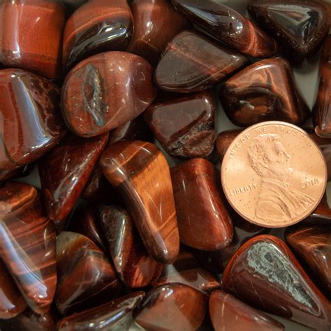 Red Tiger's Eye Tumbled Stones, 3/4" - Africa - Gary's Gem Garden