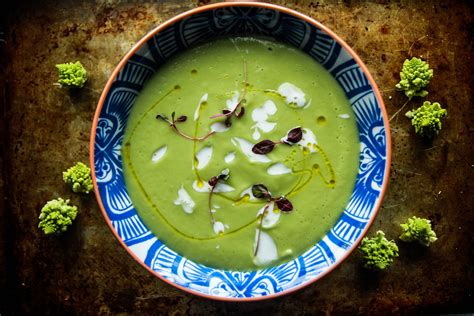 Creamy Romanesco Soup- Vegan - Heather Christo