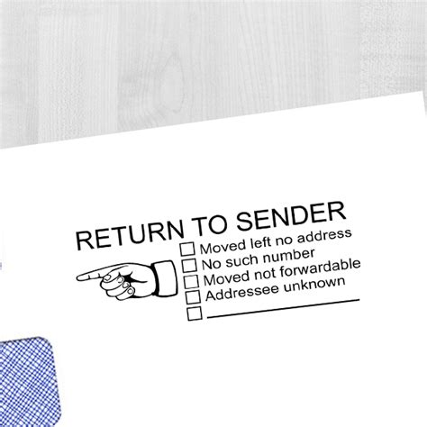 RETURN TO SENDER Checklist Rubber Stamp - Simply Stamps