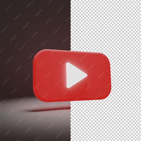 Premium PSD | 3d youtube logo