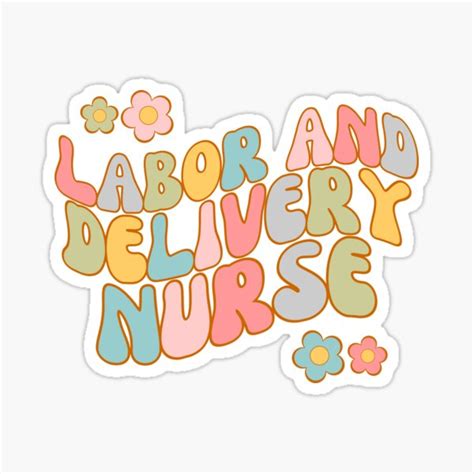 "Retro Floral Labor and Delivery Nurse - RN - Registered Nurse - Labor and Delivery Room Nurse ...