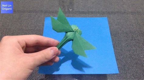 Easy Origami Dragonfly Tutorial 簡單摺紙蜻蜓教學 Origami-libélula de papel fácil