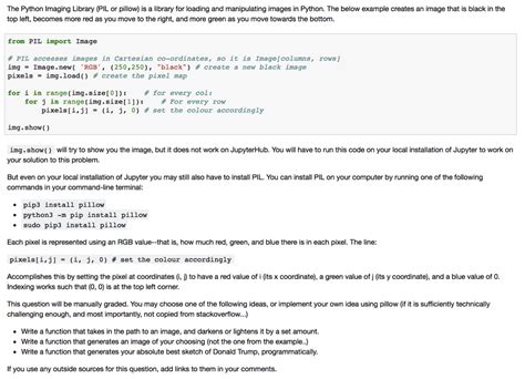 The Python Imaging Library (PIL or pillow) is a | Chegg.com