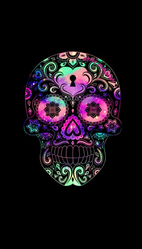 Colorful Cute Colorful Sugar Skull, Hipster Skull HD phone wallpaper ...