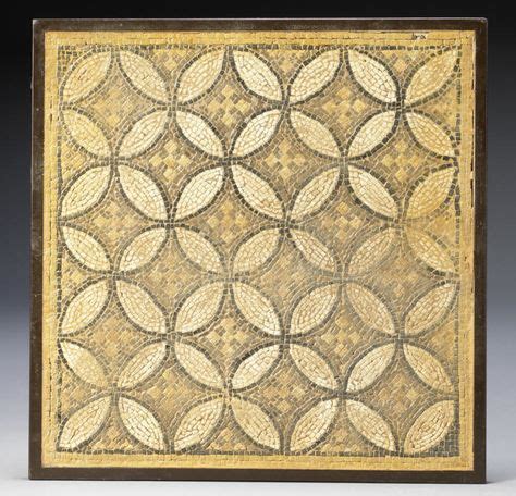 A Roman geometric mosaic panel Circa 3rd-4th Century A.D. Composed of black, white, yellow and ...