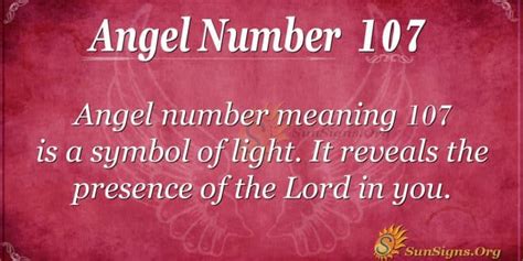 Angel Number 107 Meaning - Divine Transformation In Your Life - SunSigns.Org