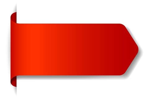 Free Vector | Red banner design on white background in 2024