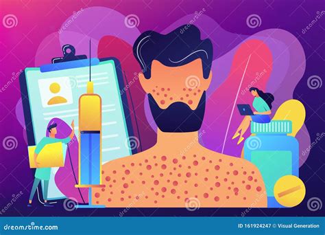 Drug Allergy Concept Vector Illustration. Stock Vector - Illustration ...